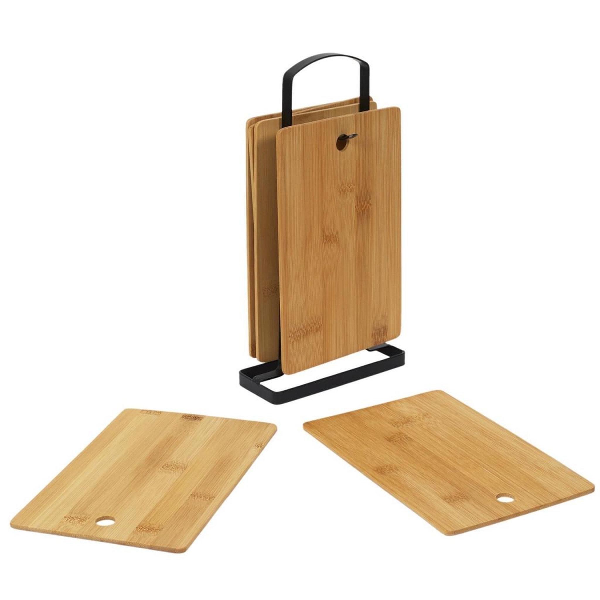 Voir la diapositive 6 : COOK CONCEPT Lot de 6 Planches à Découper  Socle  29cm Naturel