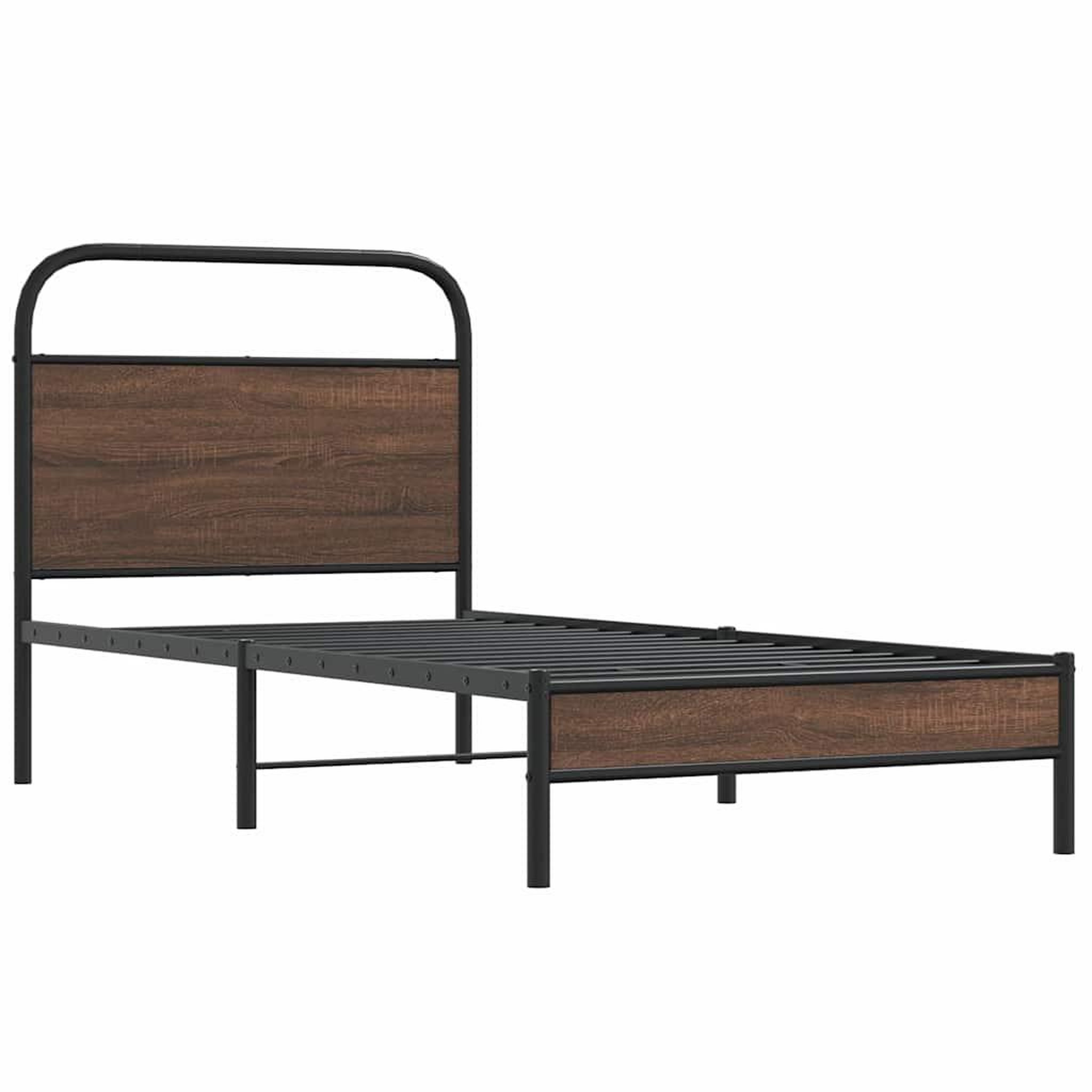 Voir la diapositive 3 : VIDAXL Cadre de lit sans matelas 100x200 cm chene marron