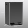 Voir la diapositive 3 : HOMCOM Poubelle de cuisine tri selectif 2 x 28L - poubelle à pédales - acier inox