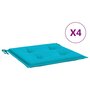 Voir la diapositive 2 : VIDAXL Coussins de chaise de jardin lot de 4 turquoise 40x40x3cm tissu