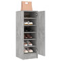 Voir la diapositive 4 : VIDAXL Armoire a chaussures Gris beton 32x35x92 cm Bois d'ingenierie