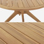 Voir la diapositive 2 : SWEEEK Table ronde de jardin bois d'acacia 6 places naturel - Avena