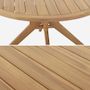 Voir la diapositive 2 : SWEEEK Table ronde de jardin bois d'acacia 6 places naturel - Avena