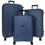 Delsey Set de 3 valises Delsey. Coloris disponibles : Vert, Noir, Bleu, Orange