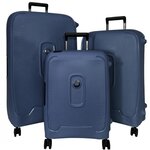 Delsey Set de 3 valises Delsey. Coloris disponibles : Orange, Noir, Vert, Bleu