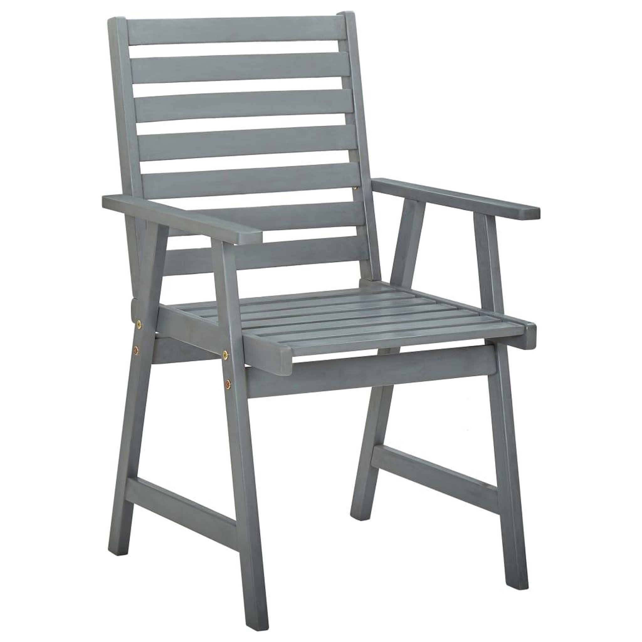 Voir la diapositive 3 : VIDAXL Chaises a manger d'exterieur lot de 2 et coussins Acacia massif