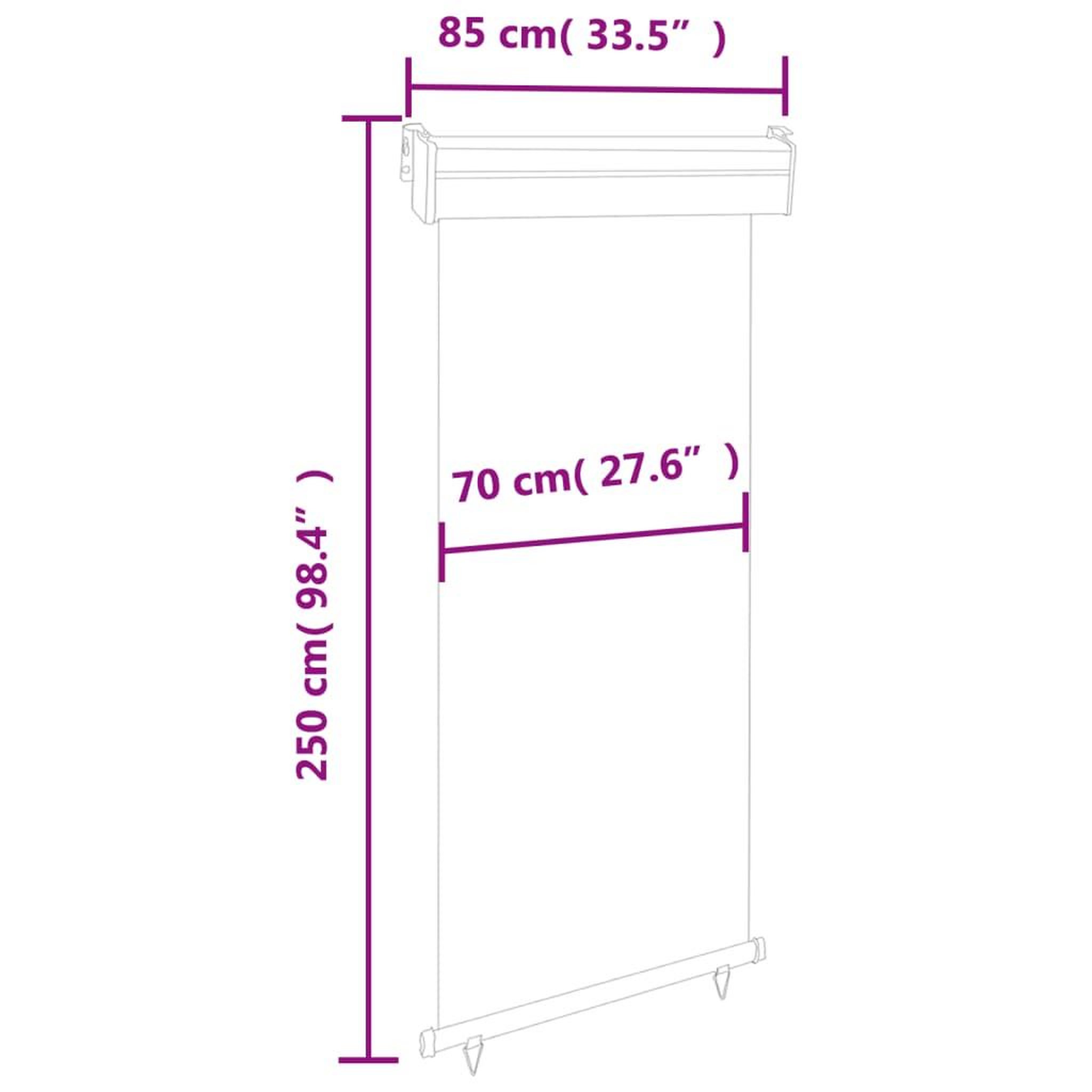 Voir la diapositive 6 : VIDAXL Auvent lateral de balcon 85x250 cm Marron