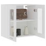 Voir la diapositive 4 : VIDAXL Armoire en verre suspendue Blanc 60x31x60 cm Bois ingenierie
