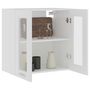 Voir la diapositive 4 : VIDAXL Armoire en verre suspendue Blanc 60x31x60 cm Bois ingenierie