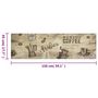 Voir la diapositive 6 : VIDAXL Tapis de cuisine lavable imprime cafe marron 45x150 cm velours