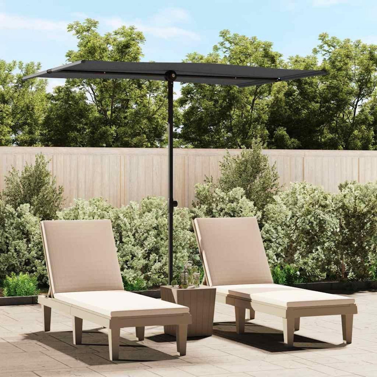 VIDAXL Parasol de jardin avec mat en aluminium 2x1,5 m Anthracite