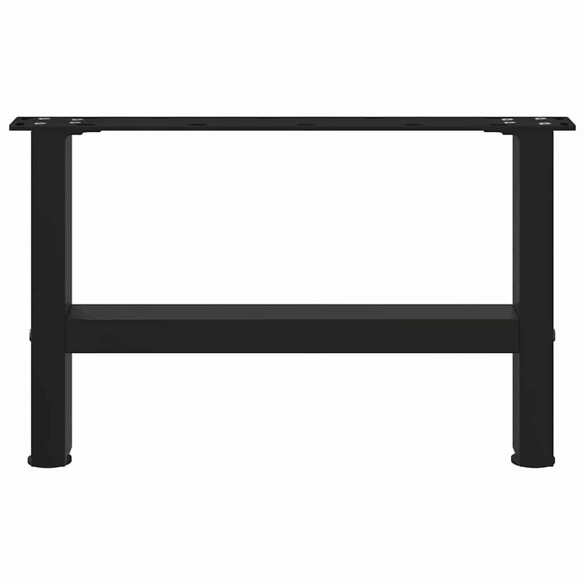 Voir la diapositive 5 : VIDAXL Pieds de table basse noir 2 pcs 50x(30-31) cm acier