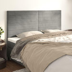 VIDAXL Tetes de lit 4 pcs Gris clair 80x5x78/88 cm Velours