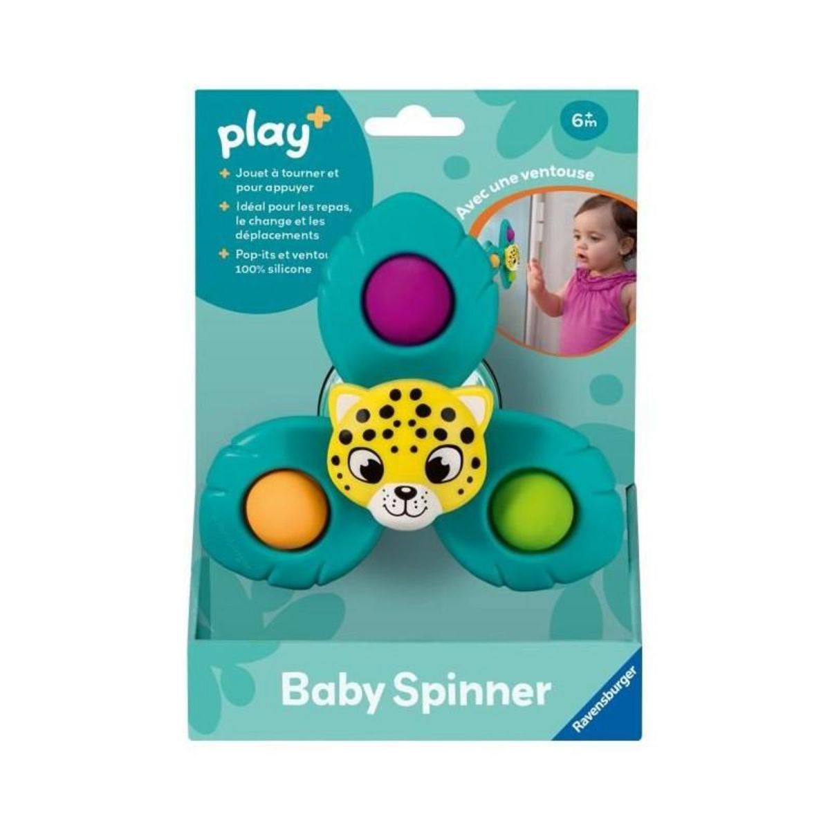 RAVENSBURGER Ravensburger -PLAY + - Baby Spinner léopard - Des 6 mois - version française - 34012