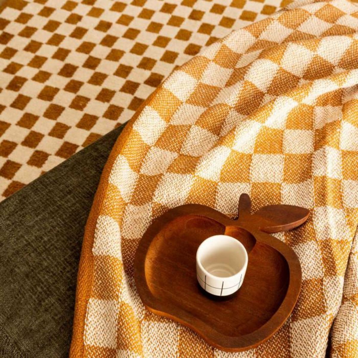 ATMOSPHERA Vide-Poche en Bois  Pomme  22cm Marron