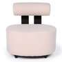 Voir la diapositive 2 : Paris Prix Fauteuil Design en Tissu Bouclette  Jasper  73cm Beige