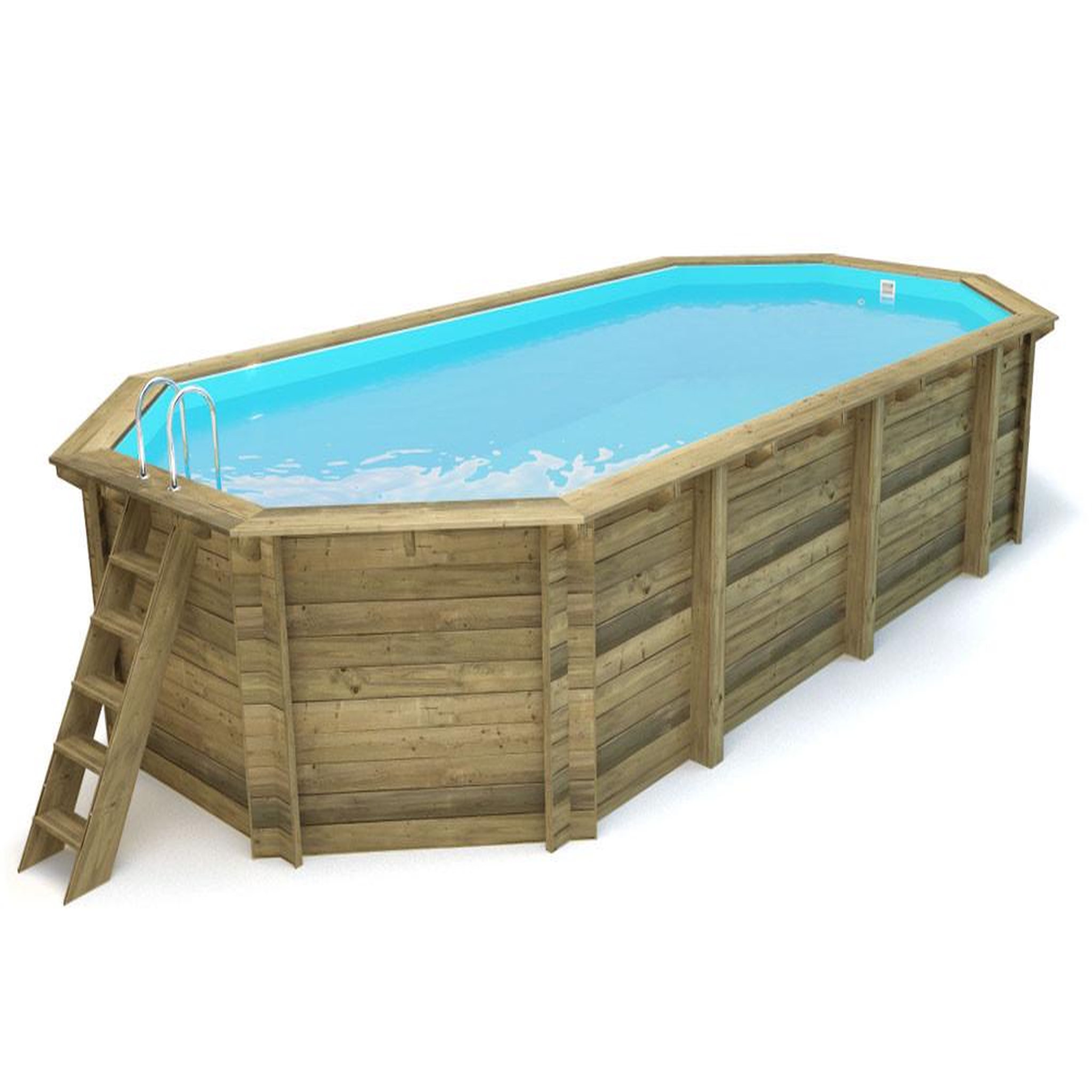 Voir la diapositive 2 : Habitat et Jardin Piscine bois   Sevilla 145   - 8.57 x 4.57 x 1.45 m