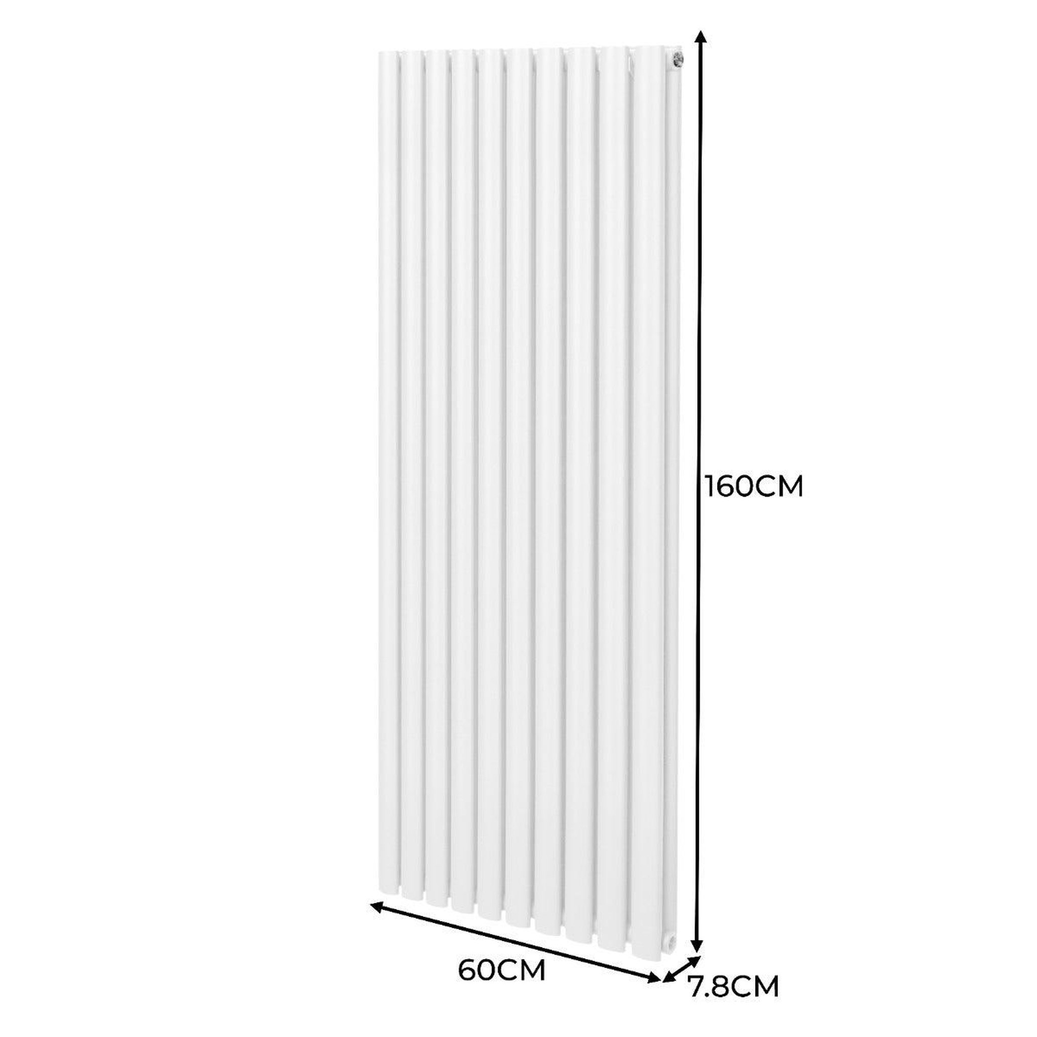 Voir la diapositive 5 : MONSTERSHOP Radiateur à colonnes ovales, 2 panneaux - 1600 x 600 mm