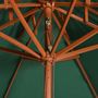 Voir la diapositive 5 : VIDAXL Parasol a deux etages avec poteau en bois 270 x 270 cm vert