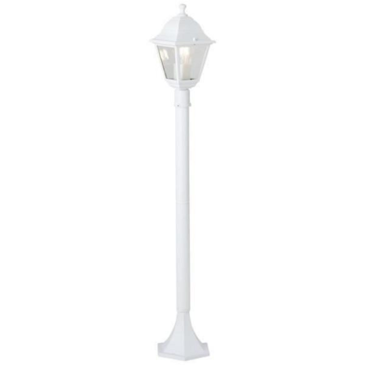 BRILLIANT Lampadaire extérieur - BRILLIANT - NISSIE - Blanc - Métal/Verre - 1xE27 60W - IP44