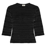JACQUELINE DE YONG T-shirt en Maille Noir Femme JDY Elly. Coloris disponibles : Noir