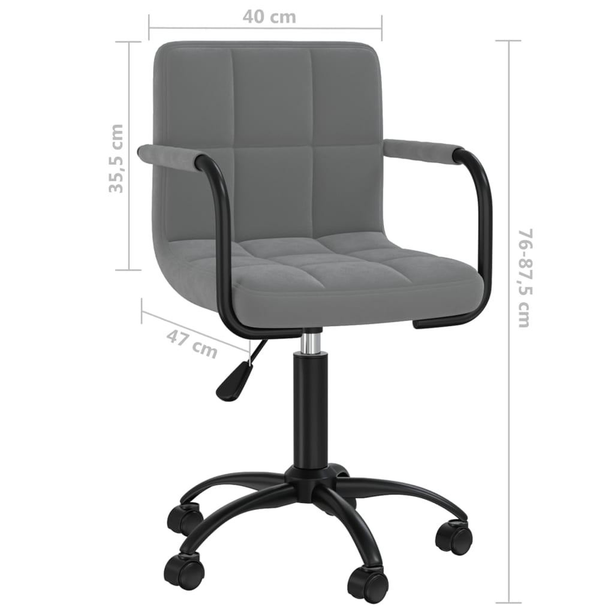 Voir la diapositive 6 : VIDAXL Chaises pivotantes a manger lot de 4 gris fonce velours