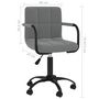 Voir la diapositive 6 : VIDAXL Chaises pivotantes a manger lot de 4 gris fonce velours