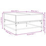 Voir la diapositive 6 : VIDAXL Table basse chene marron 80x80x45 cm bois d'ingenierie et metal