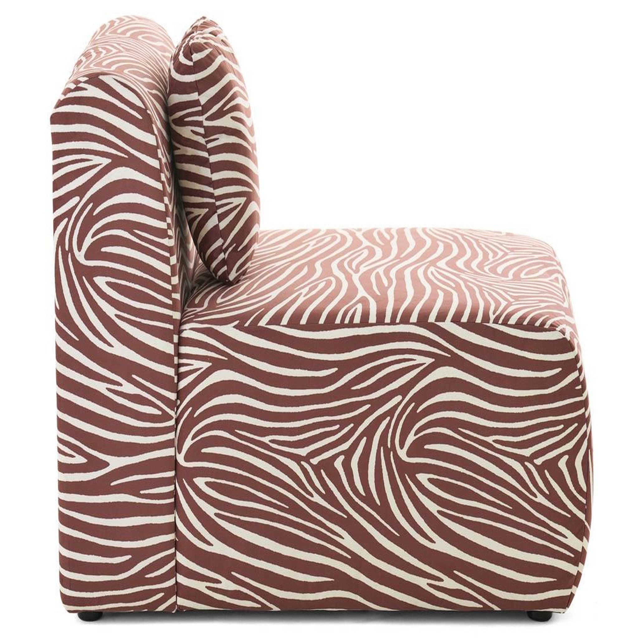 Voir la diapositive 5 : LISA DESIGN Ikare - module d'assise sans accoudoirs zèbre en velours