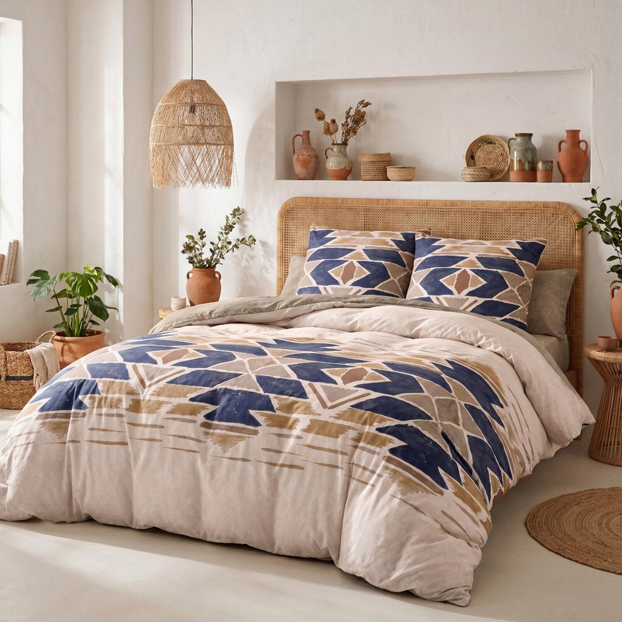 Voir la diapositive 3 : ATELIER DU COTON Parure housse de couette en coton 57 fils apotek