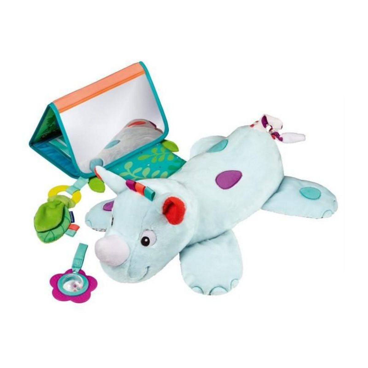 RAVENSBURGER Ravensburger -PLAY + - Coussin d'activités 3en1 rhincéros - Des la naissance - version française - 34010