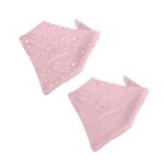 Paris Prix Lot de 2 Bavoirs Bébé  Bandana  41cm Rose