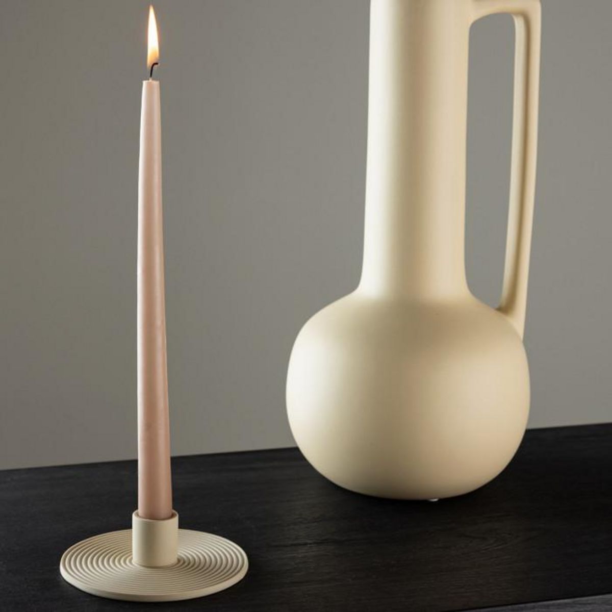 Paris Prix Bougeoir Design en Argile  Dian  12cm Beige