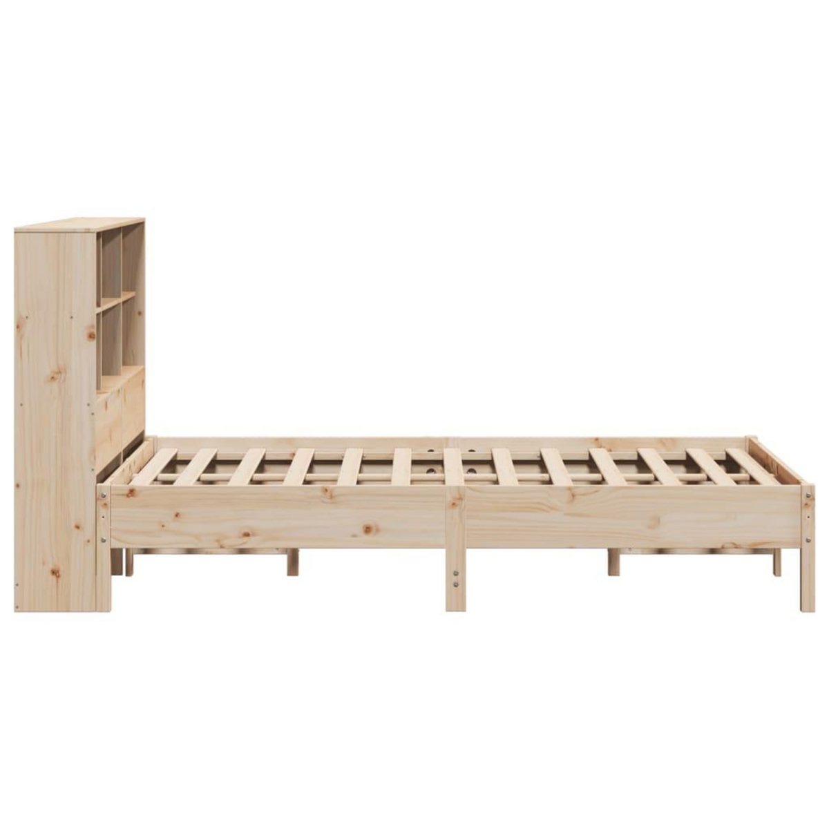 VIDAXL Lit bibliotheque sans matelas 160x200 cm bois massif de pin