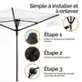 LINXOR Bâche, housse de protection imperméable pour séchoir parapluie - Noir