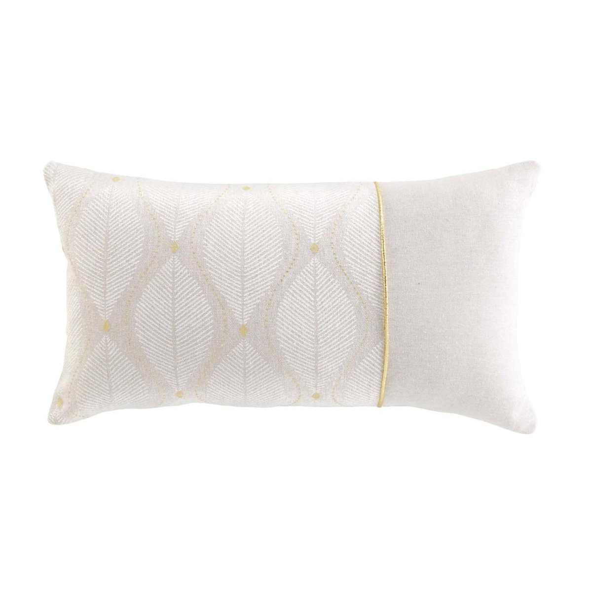 Paris Prix Coussin Imprimé Métallisé  Maho  30x50cm Blanc