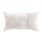 Paris Prix Coussin Imprimé Métallisé  Maho  30x50cm Blanc