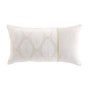 Voir la diapositive 1 : Paris Prix Coussin Imprimé Métallisé  Maho  30x50cm Blanc