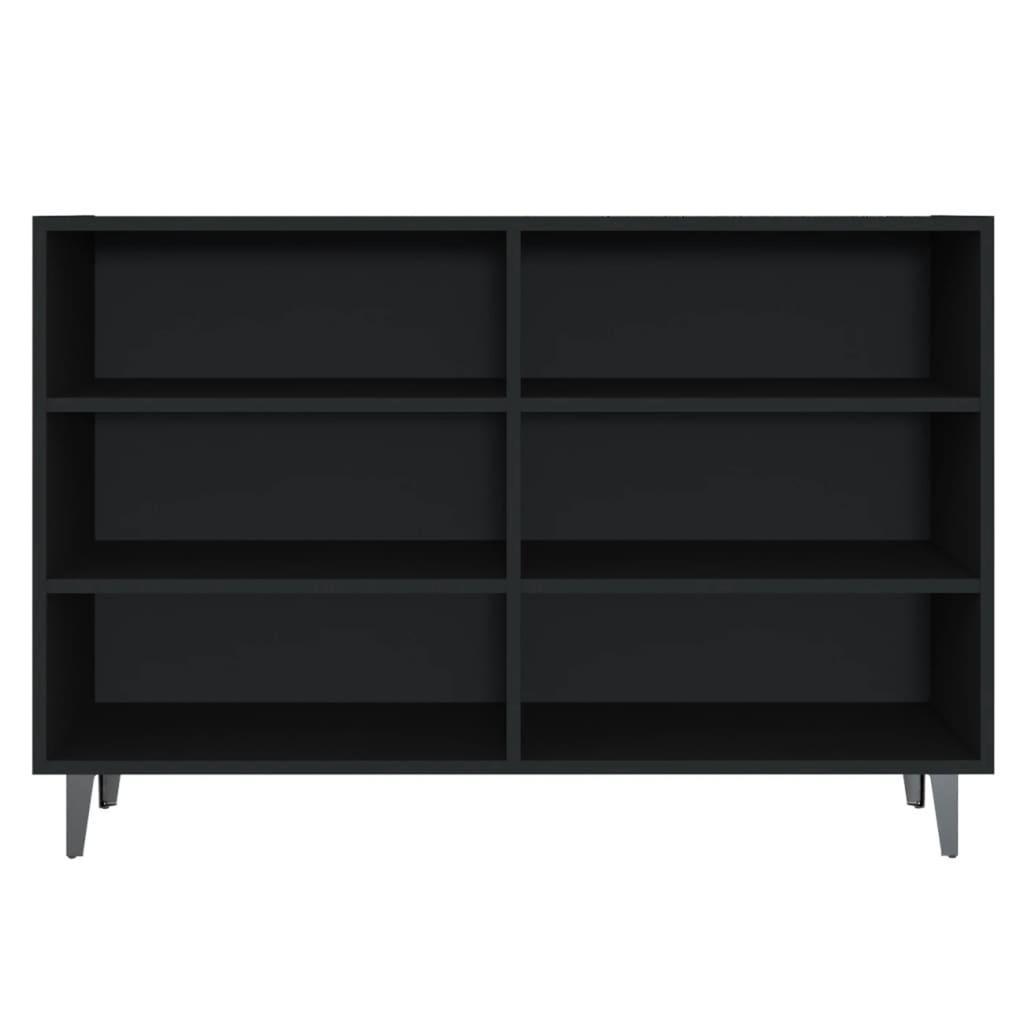 Voir la diapositive 4 : VIDAXL Buffet noir 103,5x35x70 cm bois d'ingenierie