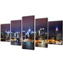 Voir la diapositive 1 : VIDAXL Set de toiles murales imprimees Horizon de New York colore 200 x 100cm