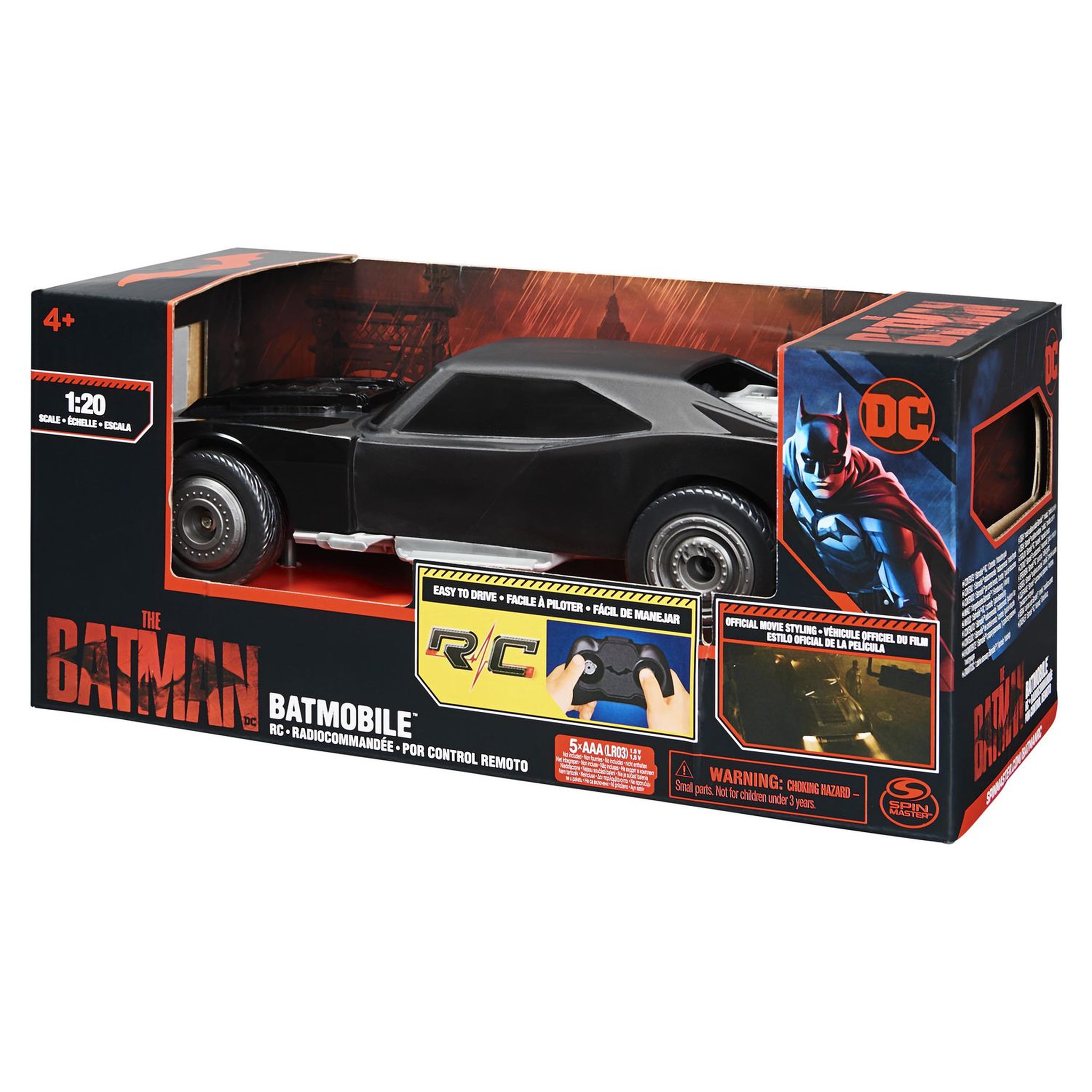 Voir la diapositive 4 : SPIN MASTER Batmobile RC 1:20 The Batman Le Film