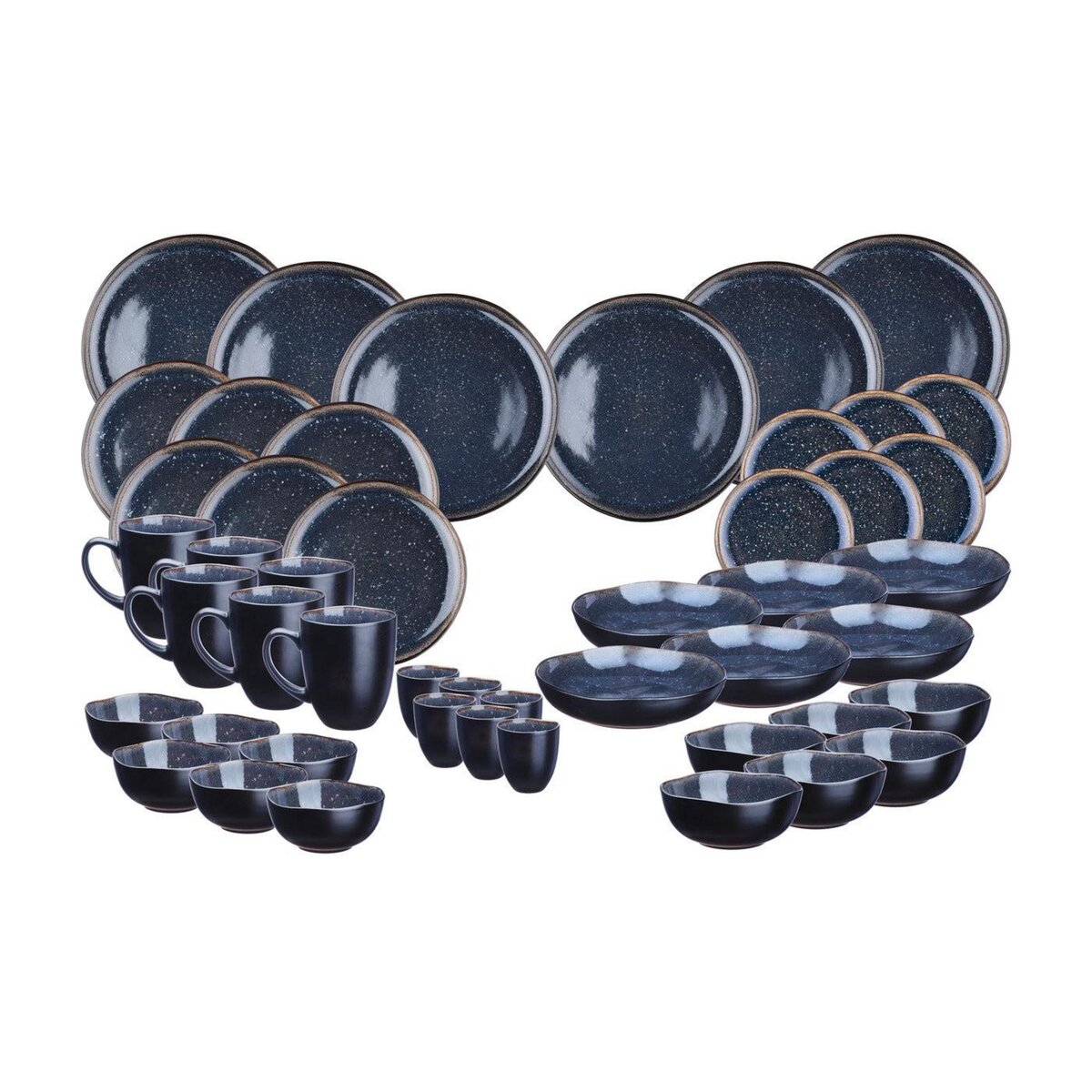 BJORN Service Complet IRIS - 48 pièces - Bleu nuit