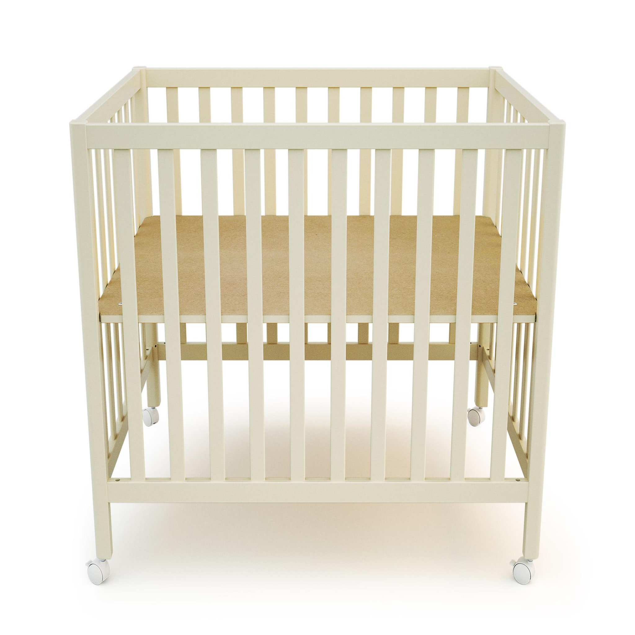 Voir la diapositive 3 : JURABABY Parc bébé rectangulaire en bois fara 100 x 70 cm - blanc perle