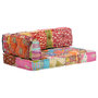 Voir la diapositive 1 : VIDAXL Pouf Patchwork Tissu