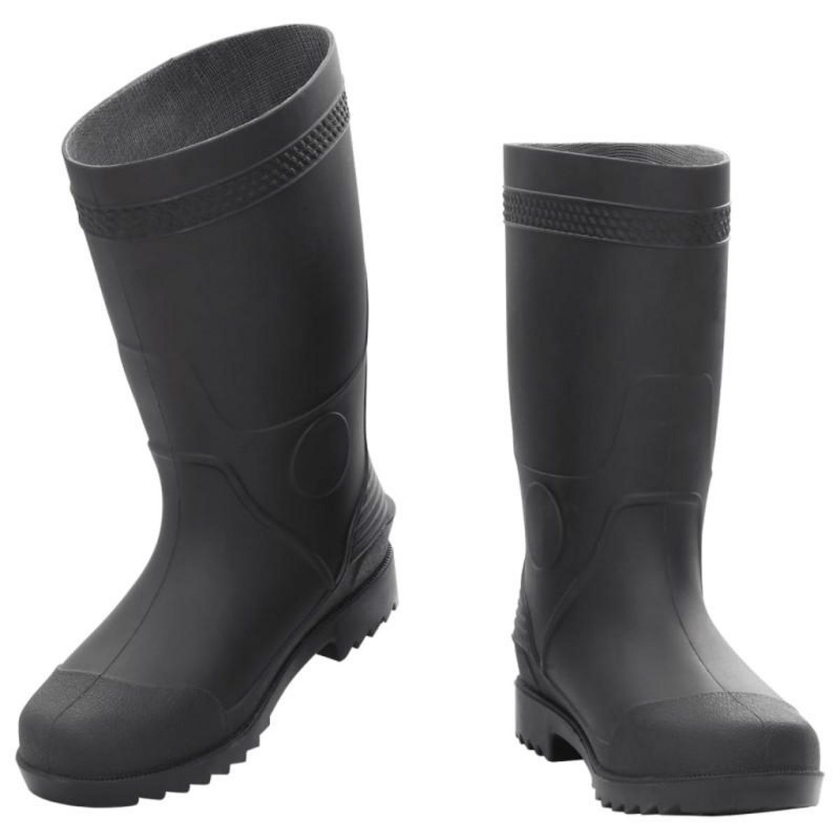 VIDAXL Bottes de pluie noir taille 38 PVC