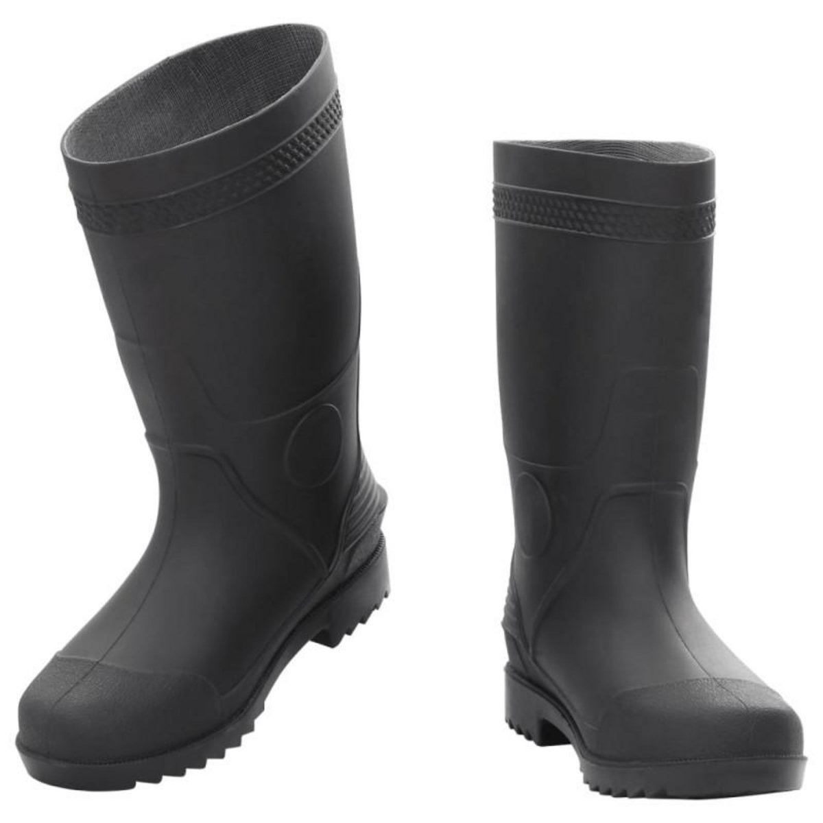 VIDAXL Bottes de pluie noir taille 38 PVC