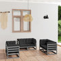 Voir la diapositive 1 : VIDAXL Salon de jardin 6 pcs avec coussins Bois de pin massif