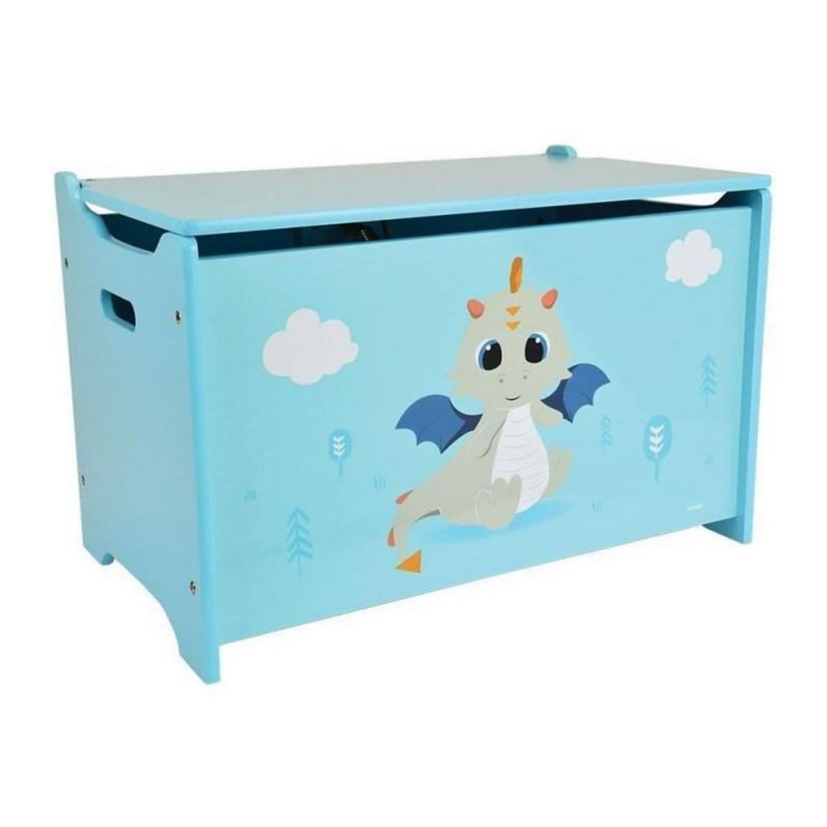 Fun House LEON LE DRAGON Coffre a jouets en bois +- 40 x 58 x 36 cm pour enfant