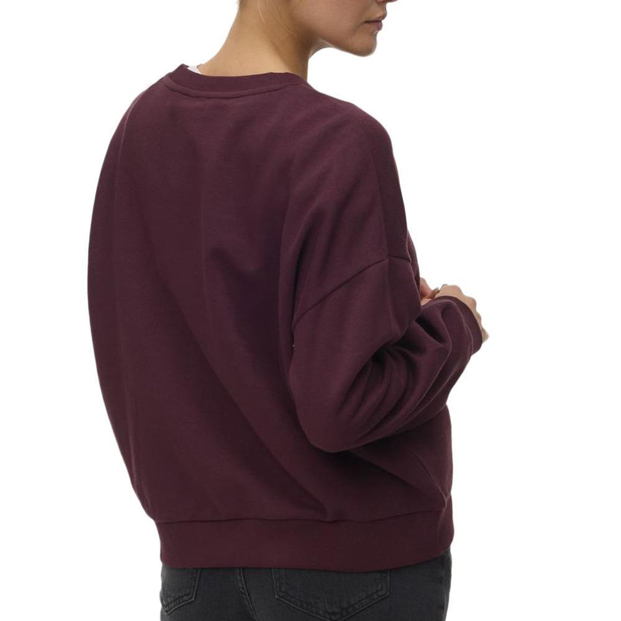 Voir la diapositive 2 : Vero Moda Sweat Bordeaux Femme Vero Moda Vmlotte Trina