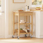 Voir la diapositive 2 : SOBUY Chariot de Cuisine en Bambou Bois 58x40x86cm FKW135-N